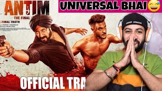 ANTIM The Final Truth  Official Trailer  Salman Khan Aayush Sharma  Reaction  The Tenth Staar [upl. by Sateia]