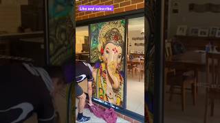 Beautiful Ganesh ji image ll windows cleaning ll viralvideo [upl. by Neirual]