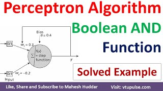 How to Train Boolean AND Function using Perceptron Learning in ANN Machine Learning by Mahesh Huddar [upl. by Nosnah863]