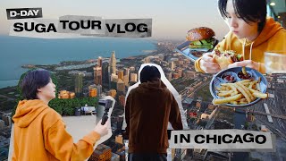 SUGA VLOG DDAY TOUR in Chicago [upl. by Mayer]