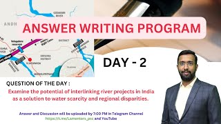 Interlinking of Rivers II Answer writing program II UPSC II APPSC II TSPSC [upl. by Stamata177]