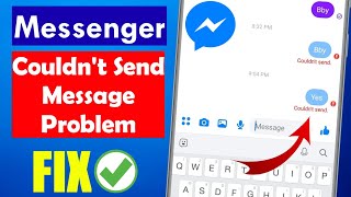 SOLVED Messenger Couldnt Send the Message Problem [upl. by Swigart]