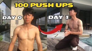 100 pushups on the first day Real results in 30 days [upl. by Karil308]