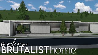 Bloxburg  Modern Brutalist Home  House Build [upl. by Bordie]