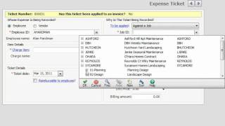 Peachtree Tutorial Entering Expense Tickets 2009 2011 Sage Training Lesson 126 [upl. by Adis]