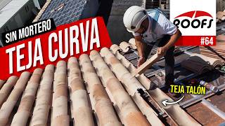 Cómo instalar TEJA CURVA sobre Rastreles en seco  Cubierta Ventilada Monopendiente  ROOFS 🔴 [upl. by Atekal]