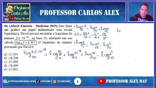 Albert Einstein  Medicina 2023 Para fazer um gráfico em papel milimetrado com escala logarítmica [upl. by Ettore]