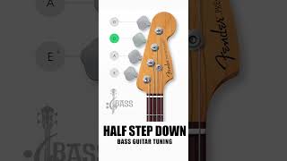 How to tune your bass guitar  Half step down Tuning basslesson basstabs chamisbass shorts [upl. by Chelsea]