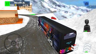 Winter Ski Park Snow Driver  Very Big Bus Driving  Android Gameplay [upl. by Orsino]