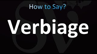 How to Pronounce Verbiage correctly [upl. by Ybeloc]