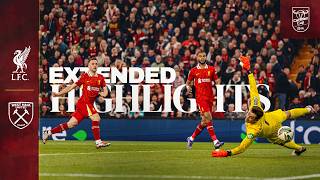 Extended Highlights  Five goals as Reds progress in Carabao Cup  Liverpool 51 West Ham [upl. by Snow]