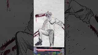 chainsaw man drawing anime drawing [upl. by Desiree965]