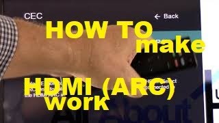 How to Set up and make HDMI ARC work [upl. by Erlin]