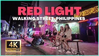 Night Life in WALKING STREET the RED LIGHT DISTRICT of Angeles City Pampanga Philippines 4K 🇵🇭 [upl. by Ynaffit]