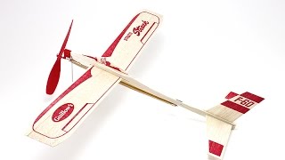 How To Build And Fly A Rubber Band Powered Plane Inside and Outside Gillows Strato Streak [upl. by Assirek]