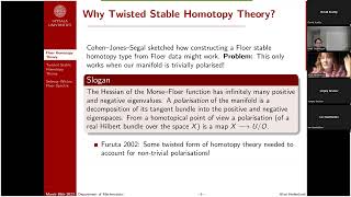 Seiberg Witten Floer theory and twisted spectra [upl. by Alie]