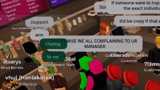 Roblox  Scam bots Play Frappè Cafe [upl. by Nwahc534]