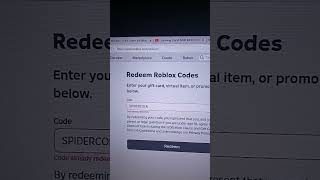 You can only redeem Roblox codes on website [upl. by Aracaj753]