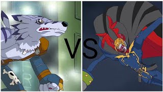 WereGarurumon Vs Myotismon Eng Dub 4K UHD [upl. by Airtemak]