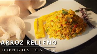 Arroz relleno vegetariano con hongos ostra fácil y delicioso [upl. by Candice]