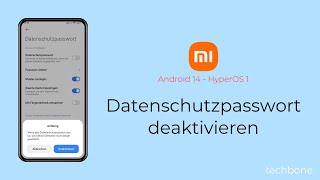 Datenschutzpasswort deaktivieren  Xiaomi Android 14  HyperOS 1 [upl. by Nadler973]