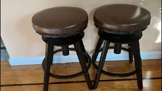 SONGMICS HOME Bar Stools Set of 2 Steampunk Counter Stool for Kitchen Terrific Set [upl. by Ellehctim817]