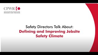 Safety Directors talk about Safety Climate [upl. by Zacharias]