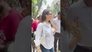 Hansika Motwani Cast Her Vote In Mumbai hansikamotwani b4upaps shorts voteindia vote bollywood [upl. by Schwejda]