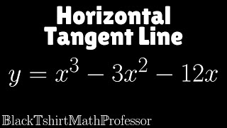 Horizontal Tangent Line with Basic Differentiation Rules Problem 4 Calculus 1 [upl. by Sudoeht877]