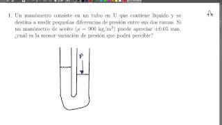 Problema de manómetro en U 1 [upl. by Araed]