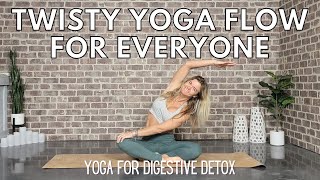 Twisty Yoga Flow to Cleanse and Rinse  Detoxing Yoga Flow for All Levels  Yoga with Stephanie [upl. by Gnivre667]