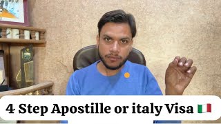 Apostille and 4 Steps for Visa Application  How to Prepare Italy Family Visa File Preparation [upl. by Dich]