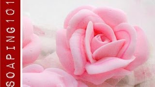 How to make cold process soap roses  Soaping101 [upl. by Nryhtak]