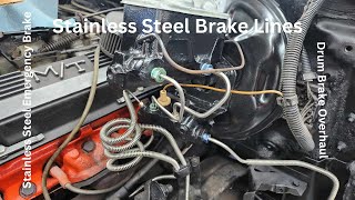 1978 Trans AM gets all new Stainless Steel Brake Lines Emergency Brake Cable and rear Drum Brake [upl. by Adilem667]