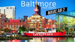 Drone Flight Over Baltimores Inner Harbor A Spectacular Aerial Adventure [upl. by Bradeord]