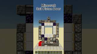 How to Build a Simple 3x3 Piston Door in Minecraft 1204 minecraft redstone gaming redstonedoor [upl. by Ynnob]