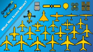 Do you know what these 28 Flightradar24 Aircraft icons Mean [upl. by Stockton303]