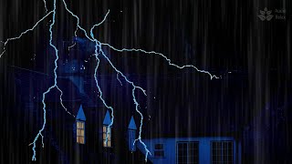 Relaxing Night Rain amp Thunder Sounds on Roof  10 Hrs White Noise for Sleep [upl. by Ecirbaf]