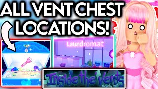 ALL CHEST LOCATIONS IN THE DORM VENTS HOW TO GET RAINY CLASSROOM CHEST amp MORE ROBLOX Royale High [upl. by Akihsay]