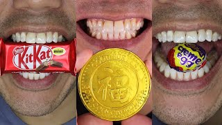 Chew Chew Chewing Chocolate Candy ASMR Sounds Compilation 🙄 long satisfying compilation [upl. by Letty213]