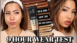 BRAND NEW  ELF COSMETICS CAMO CC CREAM  WEAR TEST REVIEW [upl. by Irrehc]