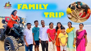 MyFAMILY TRIP  Chirala Beach  JanuLyri Vlogs  Beach Vlog [upl. by Afatsuom]