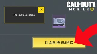 REDEEM 2 FREE SILVER CRATE COUPONS IN COD MOBILE [upl. by Anirpas]