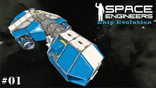 Space Engineers Ship Evolution  Getting Started EP1 [upl. by Eilojne84]