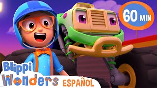 Camiones Monstruo  Blippi Wonders  Caricaturas para niños [upl. by Nelleoj]