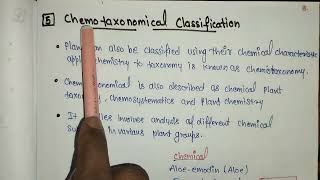 Chemotaxonomical Classification  CH2  Pharamacognosy dpharma pharmacognosy pharmacybhai [upl. by Llezom30]