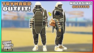 Easy Black Joggers Juggernaut Modded Outfit With Tan Duffel Bag GTA Online [upl. by Benedetta]