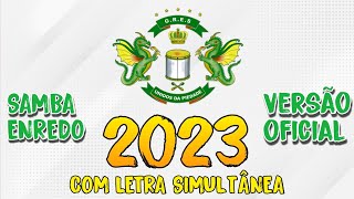 Unidos da Piedade 2023  SAMBAENREDO OFICIALcom letra simultânea [upl. by Monique]