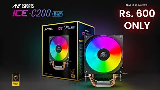 ANT ESPORTS ICE 200  Best Budget CPU Cooler Lets Find Out 🔥 [upl. by Onia]