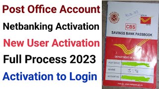 Post office account net banking activation  How to activate net banking in post office account [upl. by Dhruv]